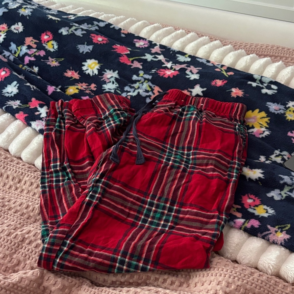 Stars Above Red Plaid PJ Pants